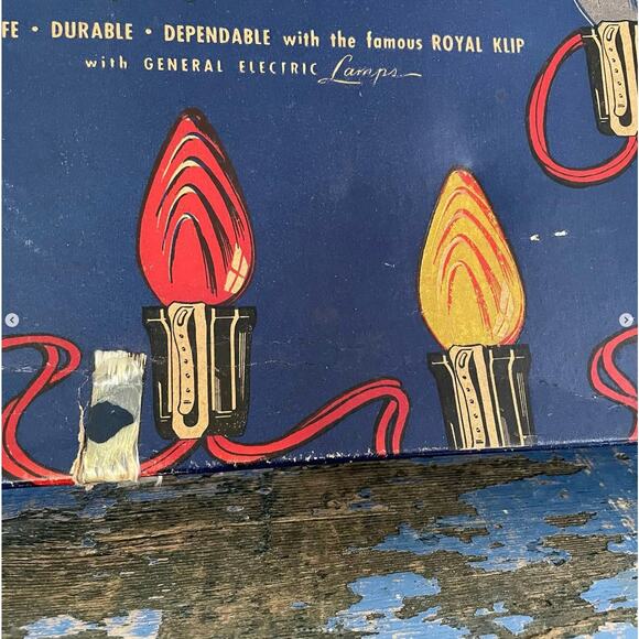 Vintage Royalites 15 Light Streamer Set Outdoor Christmas Box Works Swirl Bulbs - Picture 7 of 9